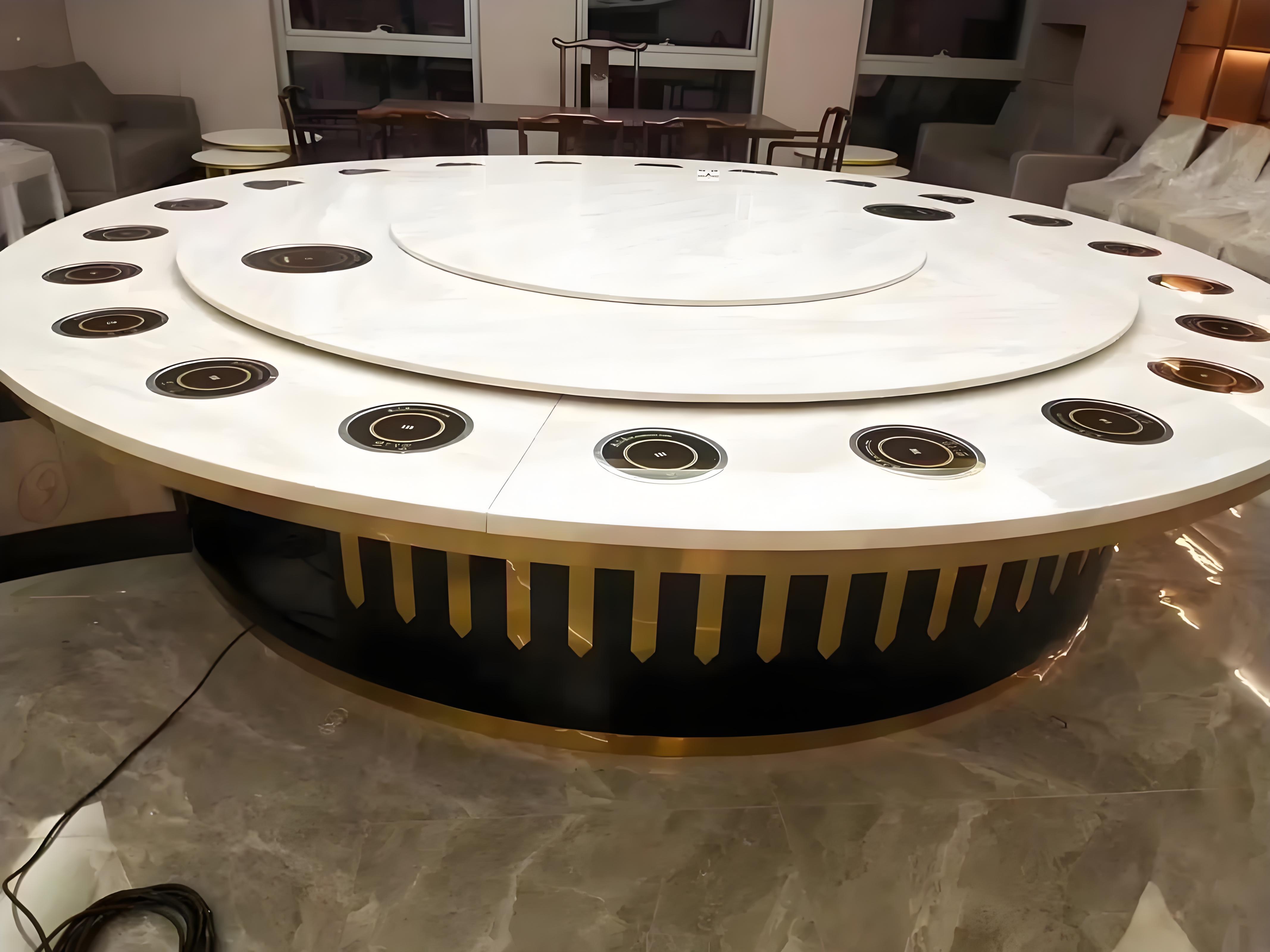 南阳市旋转火锅桌地锅鸡灶台 - 厂家
